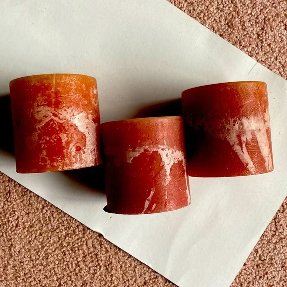 Handcrafted set of 3 large pillar candles. - Picture 1 of 2